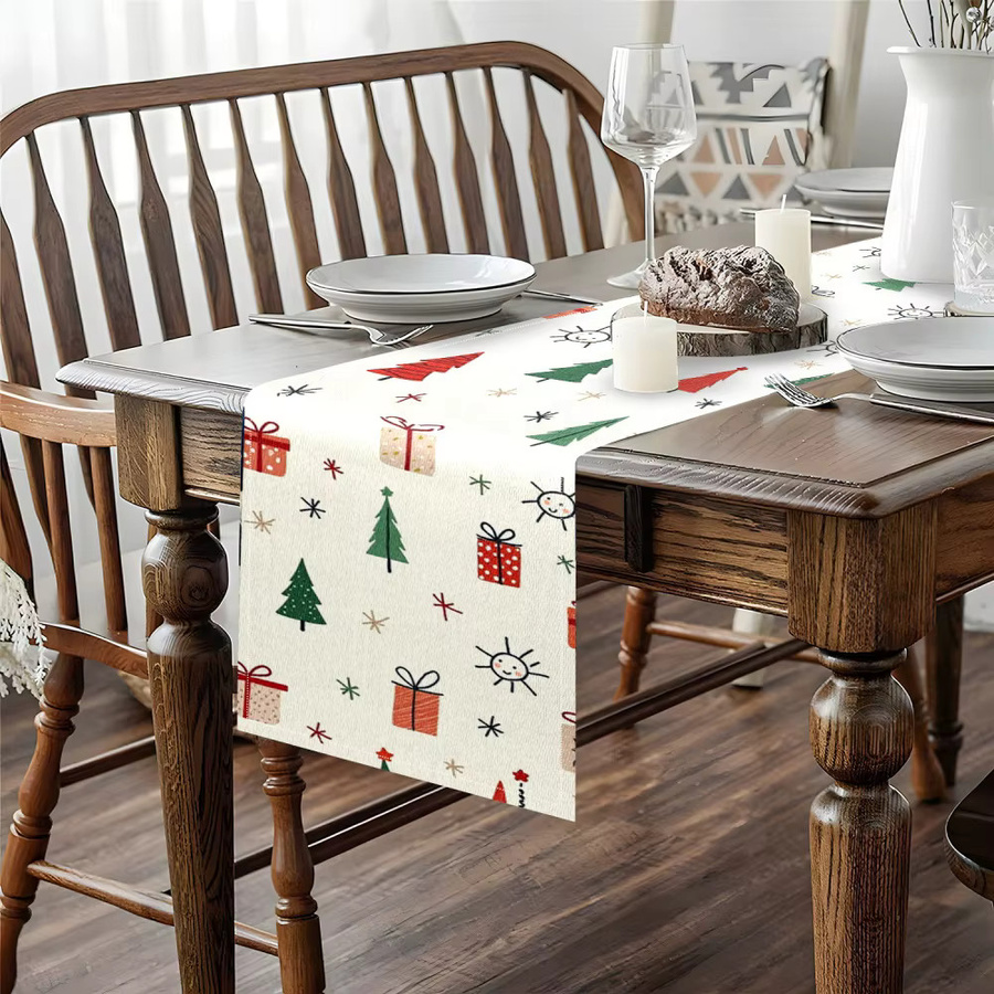 Eleganter Weihnachts-Tischläufer mit Winter-Motiven in Multicolour, Breite: 45 cm, Tiefe: 30 cm, Höhe: 45 cm - Bild 3