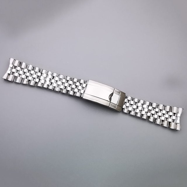 ROSEIKADO Uhrenarmband-Bandkette, Edelstahl, Silber, Unisex - Bild 1