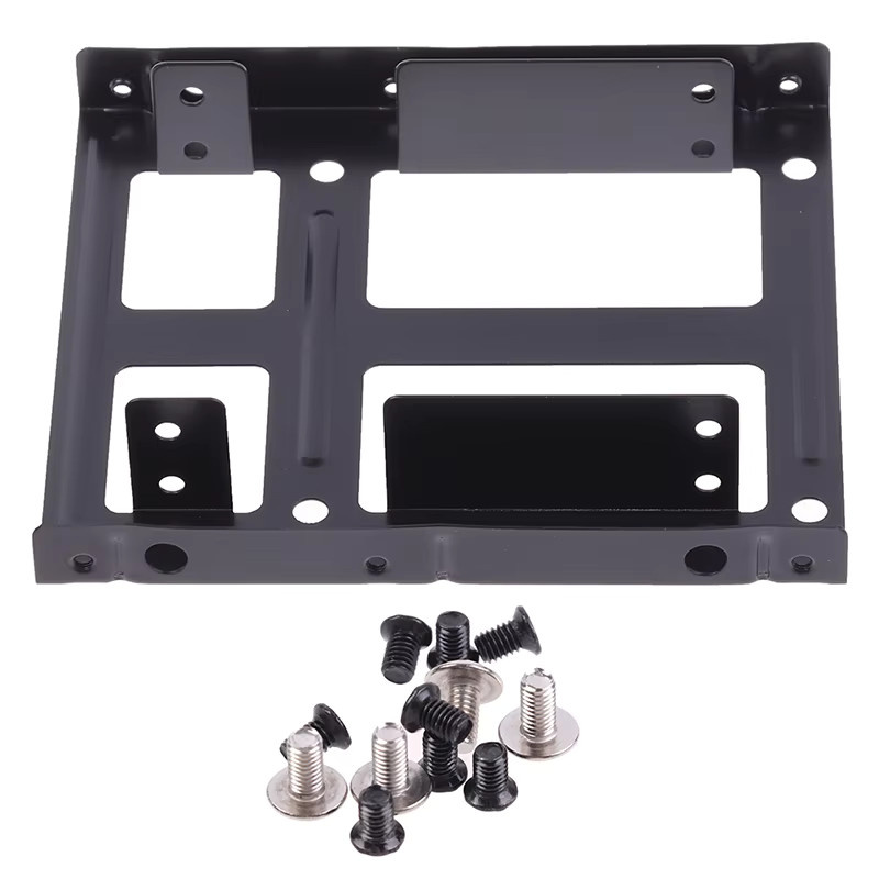 SD&HI Dual Desktop SSD Montagehalterung für 2,5 bis 3,5 Zoll Festplatten, Internes Adapter Montage Kit, Schwarz - Bild 1
