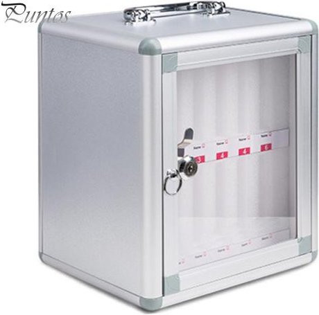 Walk Vogue Handy-Aufbewahrungs-Organizer aus Aluminium in Silber mit Baumwollfutter und mehreren Fächern - Bild 1