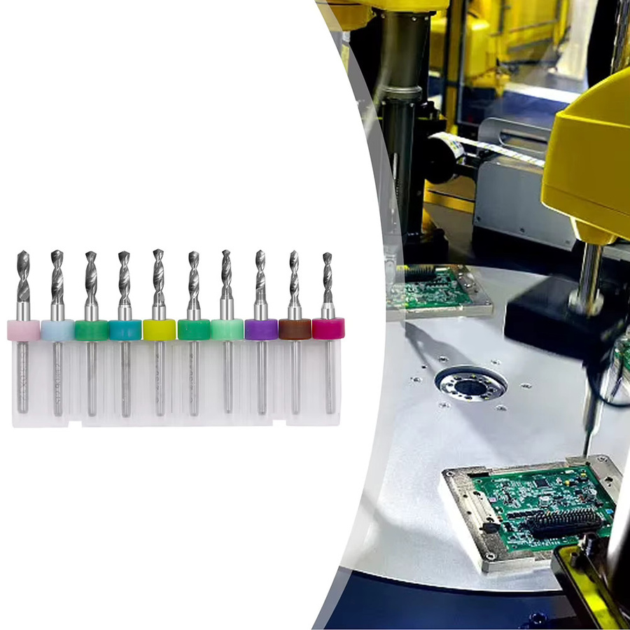 VIBRATITE 10er Set Hartmetall PCB Bohrer mit 1/8in Schaft für Leiterplatten und Metall, 38mm Länge - Bild 4