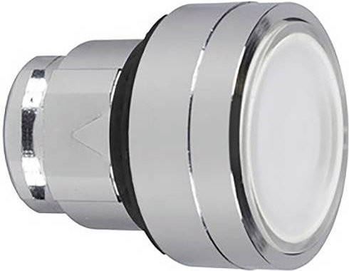 Schneider Electric ZB4BA18 Leuchtdrucktaster-Frontelement aus Metall in Weiß, Silber und Transparent - Bild 1