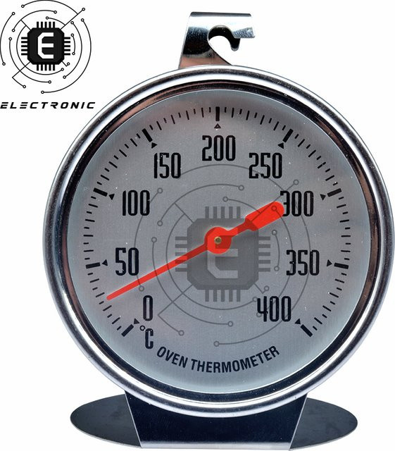 Aideepen Edelstahl BBQ Thermometer für Grill und Smoker mit Temperaturanzeige in Celsius, Silber - Bild 1
