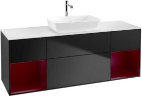 V&B Waschtischunterschrank Finion in Blau lackiert, Breite: 160 cm - Bild 1