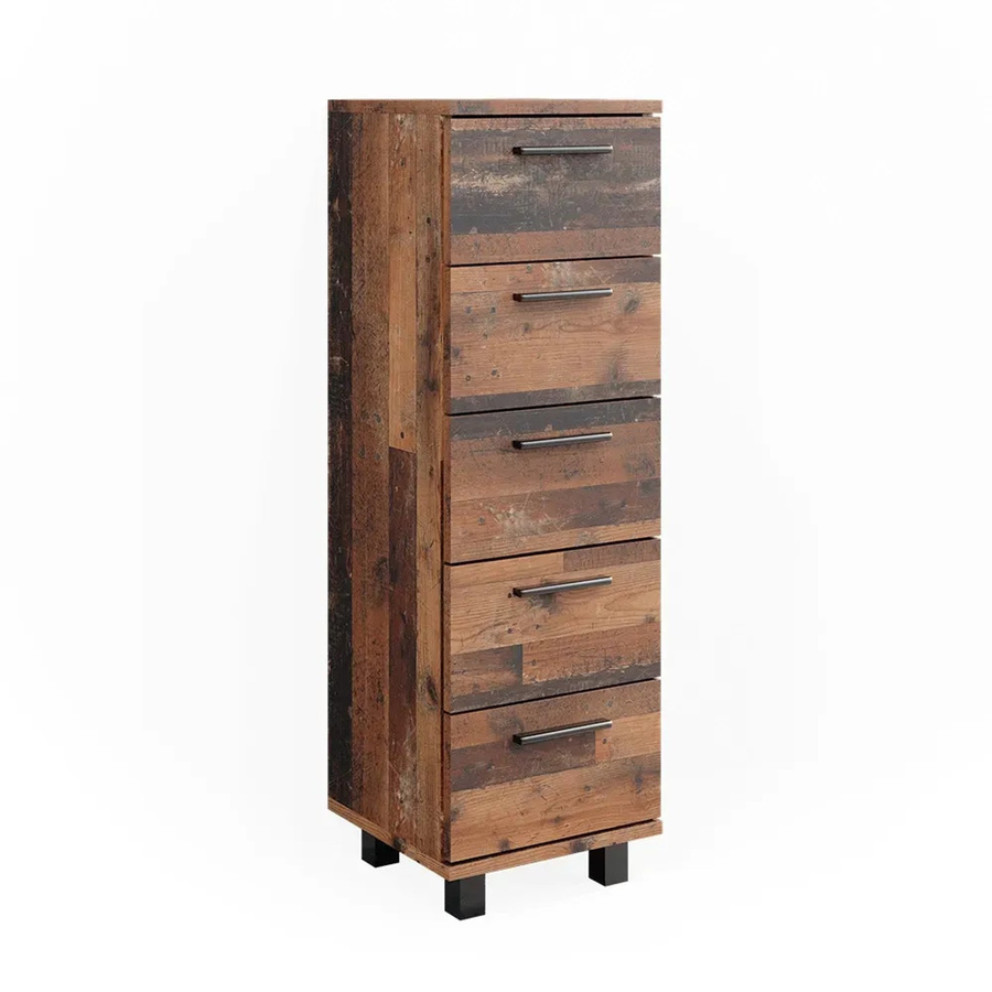 Vicco Midischrank Ilias Badschrank in Eiche Rustikal Old Style, B/T/H: 30 x 30 x 95 cm - Bild 3