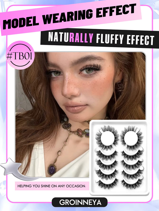 VELTRINAY Künstliche Wimpern TB01, Natürlich - Bild 3