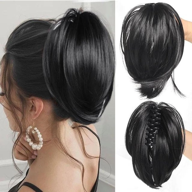 Lupu Messy Bun Haarteil, Chignon, weiß, 15 cm, Damen - Bild 1