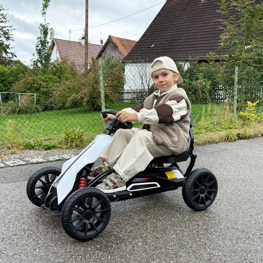 HOMCOM Elektro Gokart Kinderfahrzeug Weiß 3-8 Jahre - Bild 7