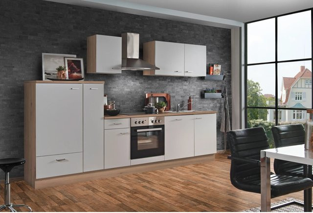 Menke Küchenzeile Artisan Classic in Weiß und Artisan-Eiche Nachbildung, B: 300 cm, H: 239,5 cm, T: 60 cm - Bild 1
