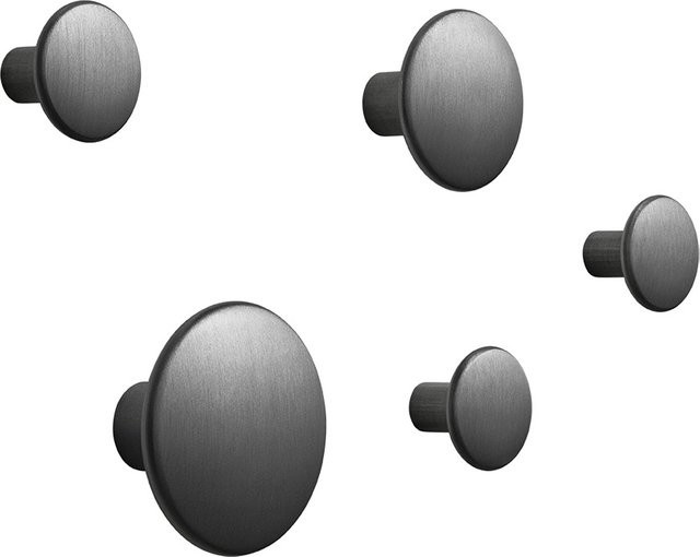 Muuto Dots Metall Wandhaken in Schwarz und Grau Matt - Bild 1