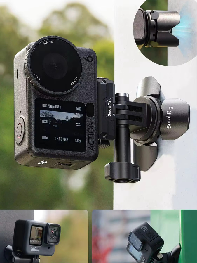 Smallrig Mini-Stativ-Tischständer mit magnetischem Schnellverschluss für DJI Osmo Pocket 3 und 4, Schwarz, Modell 6083 - Bild 7