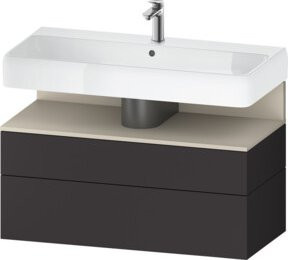 Duravit Waschtischunterschrank Qatego Wandmontage Grau Matt B/T/H: 99 x 47 x 59 cm - Bild 1