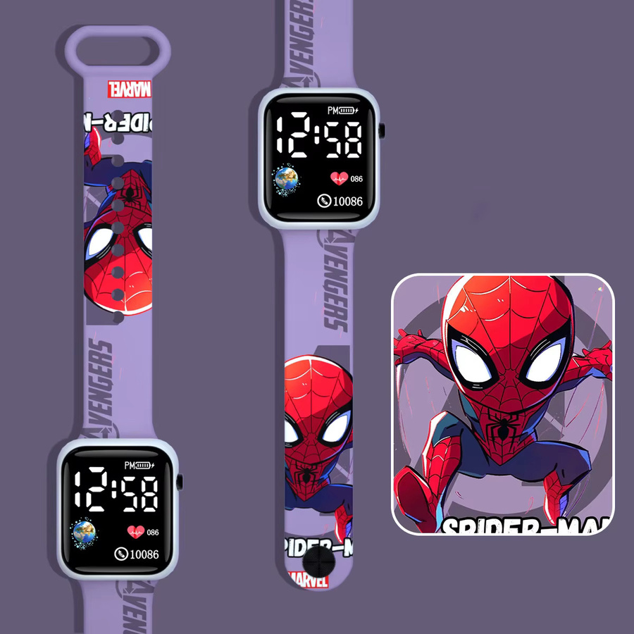 Marvel Digitaluhr, Kinder, Kunststoff, Schwarz, Bunt - Bild 2