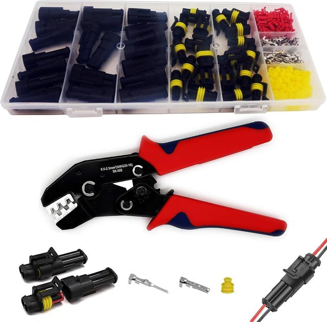 AOKIN 2-poliger Steckverbinder Set, 20 Kits wasserdichte Kfz-Schnellkupplung für 2-Draht-Verbindungen - Bild 1