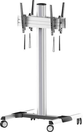 My Wall HP 112 L TV-Rollwagen in Silber, Bodenständer für Bildschirme von 94,0 cm bis 177,8 cm, drehbar und neigbar mit Diebstahlschutz - Bild 1