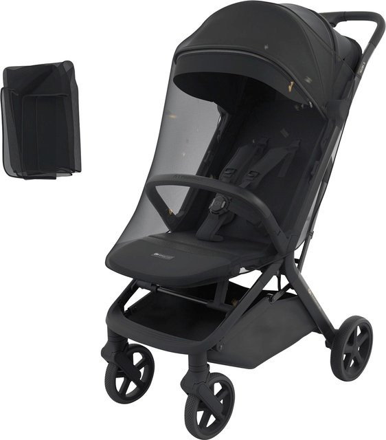 Kinderkraft Buggy NUBI 3 City Flat in Schwarz mit Schwenkrädern und faltbarem Gestell aus Aluminium und Stahl - Bild 1