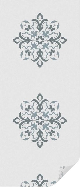 Tulup Fensterfolie Klassischer Schmuck Sichtschutz Weiß B: 50 cm, H: 116 cm Milchglasfolie Blickdicht mit floralem Design - Bild 1