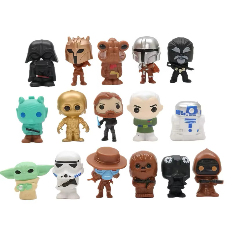 Bandai Star Wars Mandalorian, Figuren, 14-teiliges Set, 4cm - Bild 1