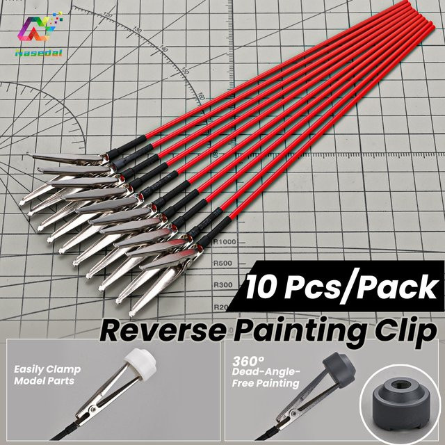 MSWZ MS130 Reverse Painting Clip 10 Stück Spray Metall Färbewerkzeug für Gundam Modellbausätze und DIY Handwerk - Bild 1
