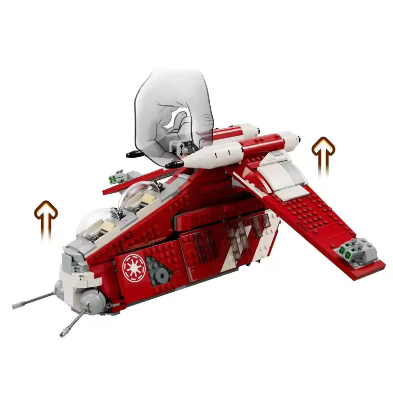 Cor, Space Battle Red Combat Ship, Montagemodell, 1083 Teile, ab 14 Jahren - Bild 4