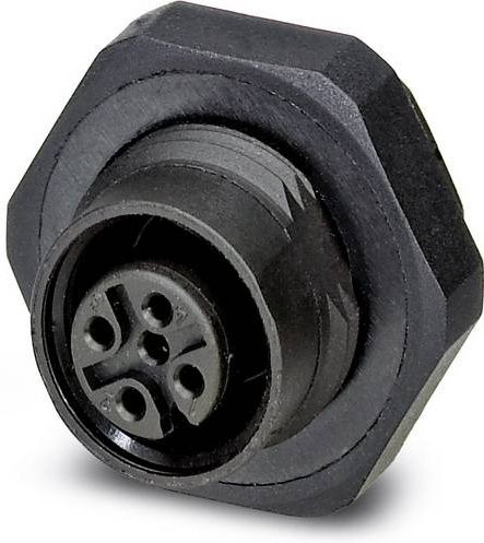 Phoenix Contact 1436330 Sensor-Aktor-Einbausteckverbinder M12 Buchse, 5 Pol, Schwarz, Schraubanschluss - Bild 1