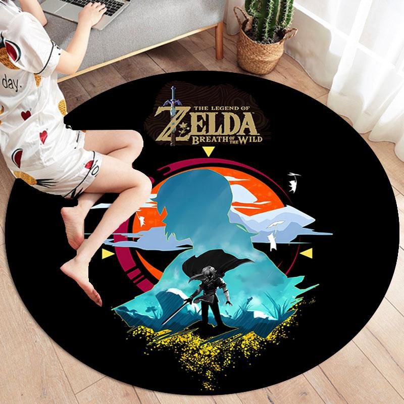 Runder Zelda Teppich von My City Home für Wohnzimmer, Schlafzimmer und Spielzimmer, rutschfest, Durchmesser: 150 cm - Bild 3