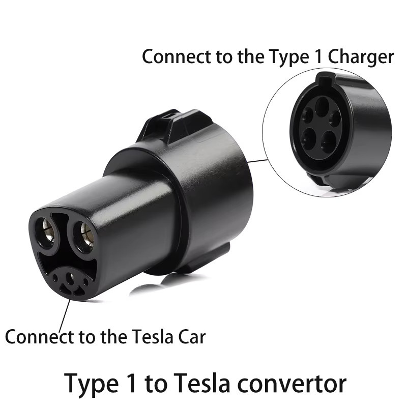 ANDAIIC EV-Ladegerät-Adapter Typ 2 auf Typ 1 Konverter für Elektrofahrzeuge in Schwarz - Bild 4