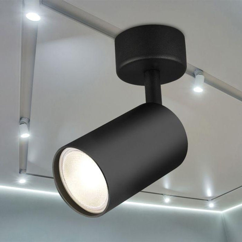 Set mit 5 ausrichtbaren Deckenstrahlern in Schwarz aus Aluminium mit GU10 Fassung und 35W - Bild 3
