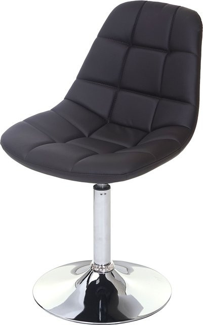 MCW Esszimmerstuhl A60 Drehstuhl im Retro 50er Jahre Design aus braunem Kunstleder mit Chromfuß B/T/H: 46 x 47 x 84 cm - Bild 1
