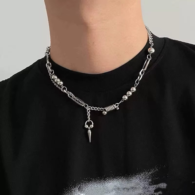 JWER Halskette, Titan, Silber, Unisex - Bild 3