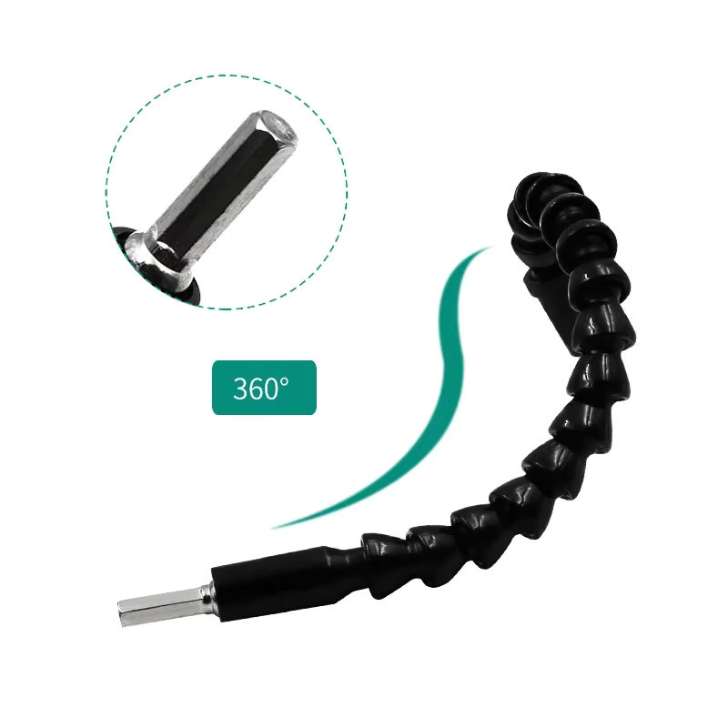 KRIOCY Flexibler Bit-Halter in Schwarz als universelle Verlängerung und Kardanwelle für Bohrmaschinen und Schraubendreher - Bild 5