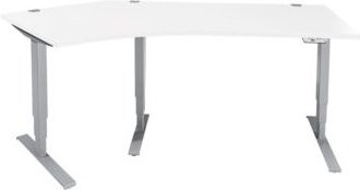 Schäfer Shop Genius Winkelschreibtisch AERO FLEX elektrisch höhenverstellbar weiß mit Memorypanel, B: 216,5 cm, 135° Winkel links - Bild 1