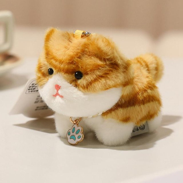 Schlüsselanhänger Mini-Katze, Plüsch, 15 cm, Unisex - Bild 1