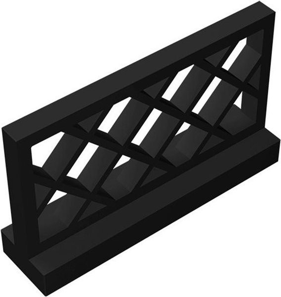 Yiran toy 3185 Zaun 1x4x2 Bausteine, Bausatz, 10-teiliges Set, schwarz - Bild 1