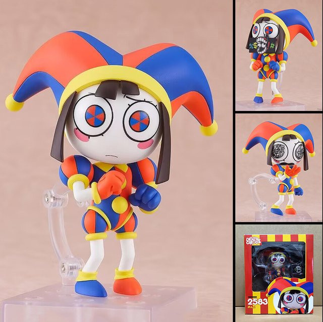 Bandai The Amazing Digital Circus Pomni der Nar, Actionfigur, mit austauschbaren Gesichtern und beweglichen Gelenken - Bild 1