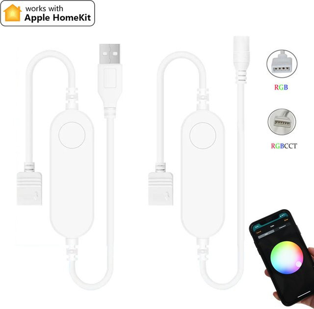 CENFAYA Homekit WiFi Smart LED Controller Dimmer für RGB RGB+CCT RGBCW Streifenlicht mit Siri Sprachsteuerung, 5V USB DC 12V 24V, 4 Pin und 6 Pin Optionen - Bild 1