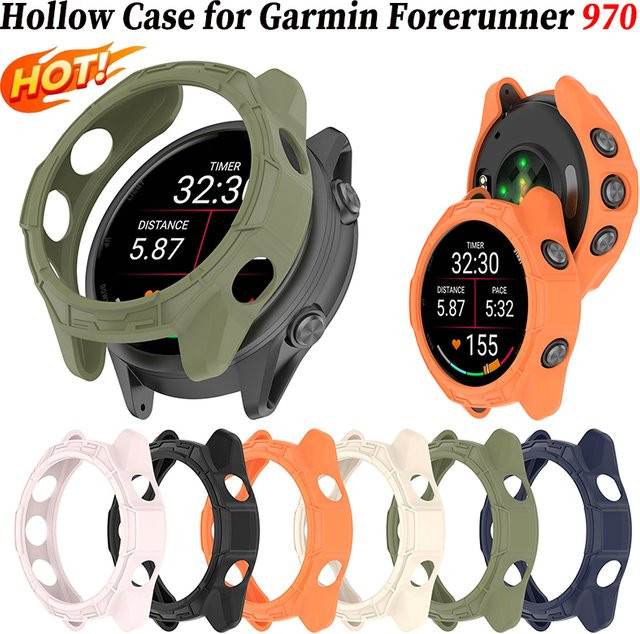 CHIICSMART Schutzhülle für Garmin Forerunner 970, TPU, Orange - Bild 1