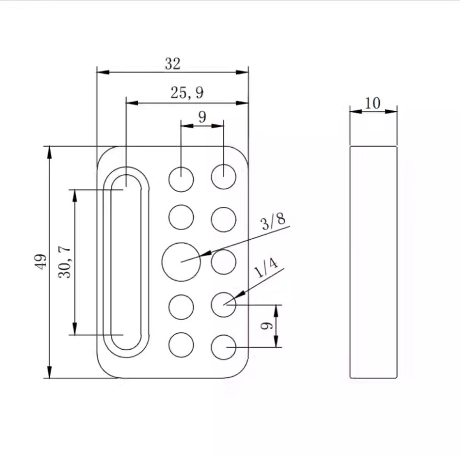 Vieruodis Multifunktionaler Käseteller für Kamerakäfig mit 1/4-Zoll- und 3/8-Zoll-Gewinde, Schwarz - Bild 3