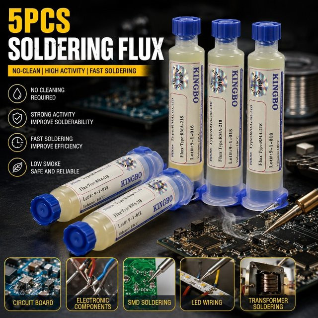 KingBo RMA-218 Bleifreie Lötfeststoffpaste Hochviskos No-Clean-Flussmittel für Handy-Reparaturen und Lötarbeiten - Bild 1