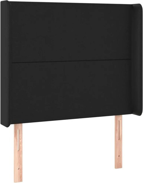 vidaXL LED Kopfteil in Schwarz aus Kunstleder mit integrierter Beleuchtung und USB-Ladeport, B/T/H: 93 x 16 x 118/128 cm - Bild 1