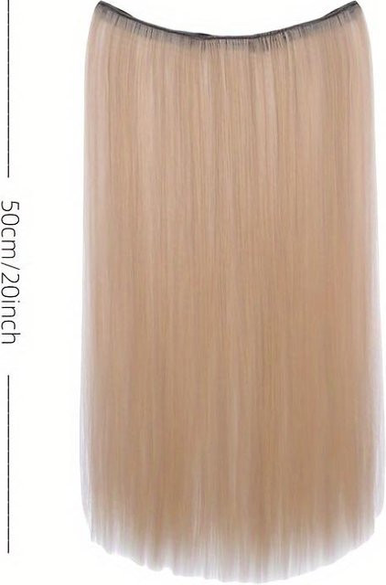 XYNN Haarverlängerung Clip-in, synthetisch, gerade, gold, Unisex - Bild 1