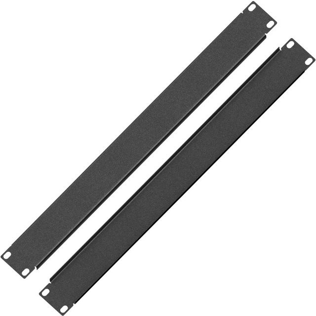 hb-digital 19 Zoll Rackblende 1HE aus Stahl in Schwarz - Bild 1