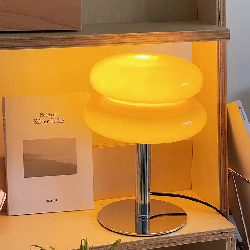 Nordic Pilz Glas Lampe im Bauhaus-Stil mit Trikromatik und Dimmen als Schreibtisch-Nachtlicht - Bild 3