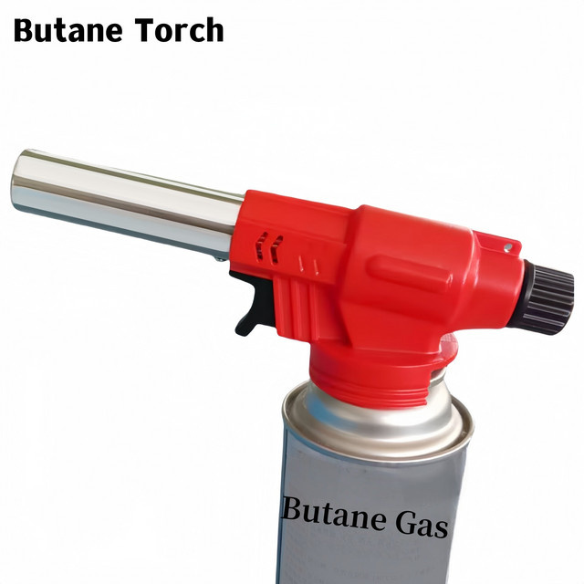 YDONGTLOGY Butanfackel in Rot mit verstellbarer Flamme und ergonomischem Griff für Karamell, Pudding und zum Backen - Bild 1