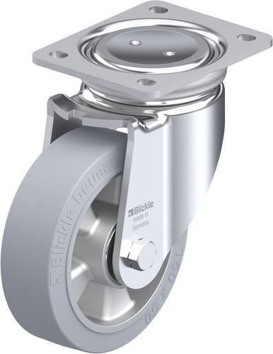 Blickle Lenkrolle LUH-ALEV 150K-SG in Silber und Grau mit 150 mm Rad-Durchmesser und 400 kg Tragfähigkeit - Bild 1
