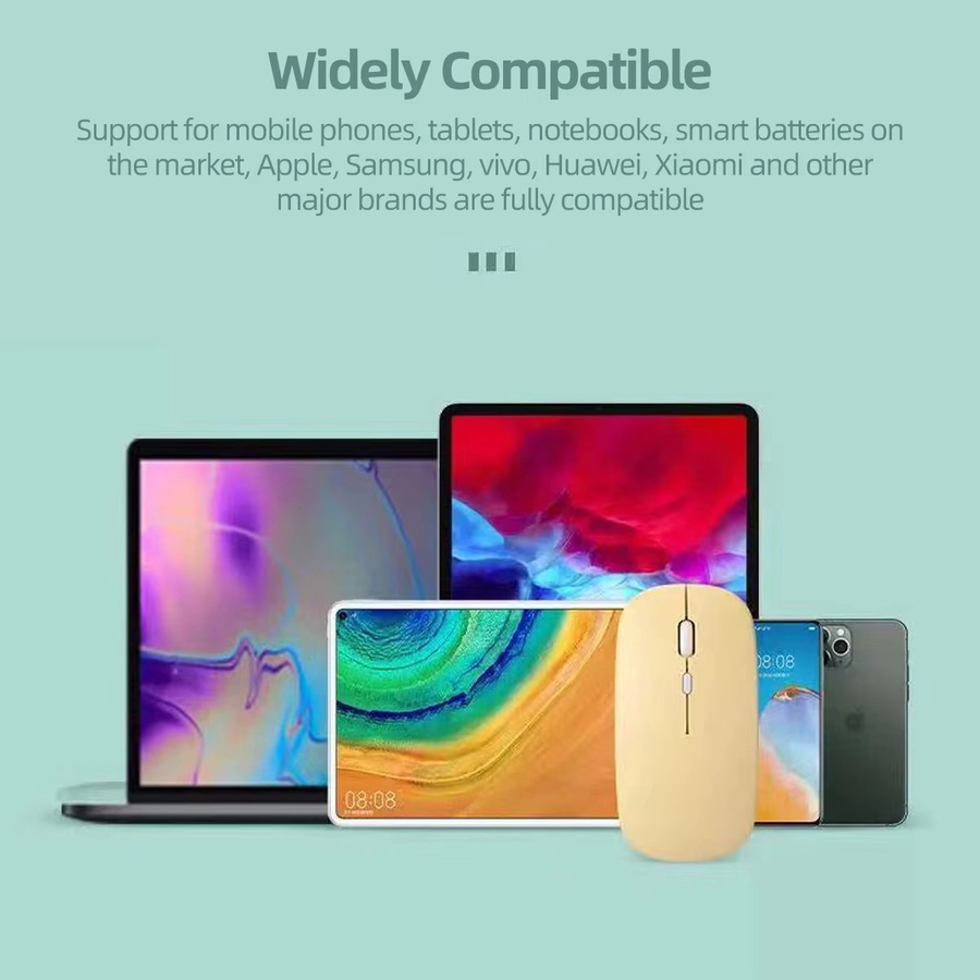 Congdi Bluetooth-kompatible kabellose optische Maus in Lila für Computer, Laptop und Tablet, geräuschlos - Bild 3