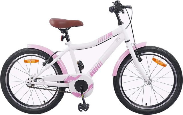 vidaXL Kinderfahrrad 18 Zoll Hellrosa für 5-7 Jahre Alt - Bild 1