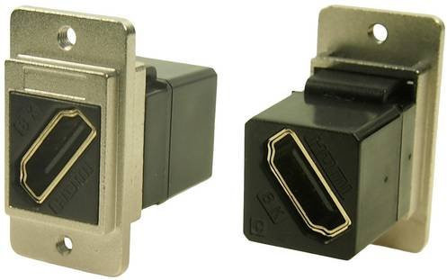 Cliff CP30788M3 HDMI-Adapter Buchse für Einbau in Schwarz - Bild 1