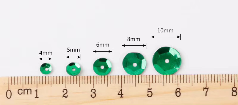 Isequins Runde Pailletten aus PVC in Pink und Multicolour für Handwerk und Nähen, 10 g pro Los, Durchmesser: 4 mm, 5 mm, 6 mm und 8 mm - Bild 3