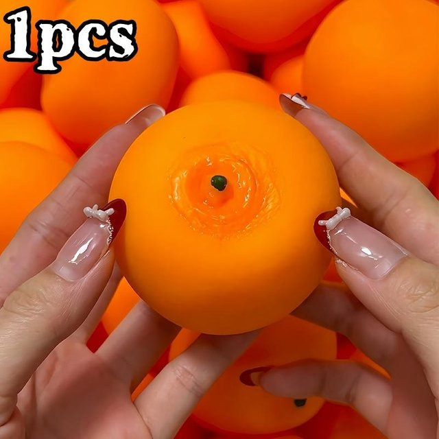 A Family Of Home Textiles Orange Squishy Fidget Spielzeug, Stressball - Bild 1